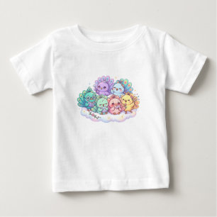 Para Bebê Camiseta Infantil Família de Pavão Fofa