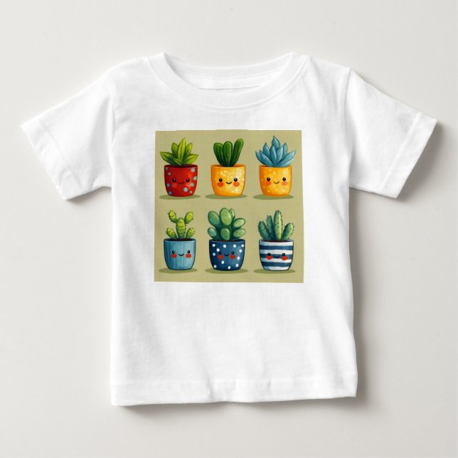 Para Bebê Camiseta Infantil Fofa – Design Divertido e Alegre (Frente)