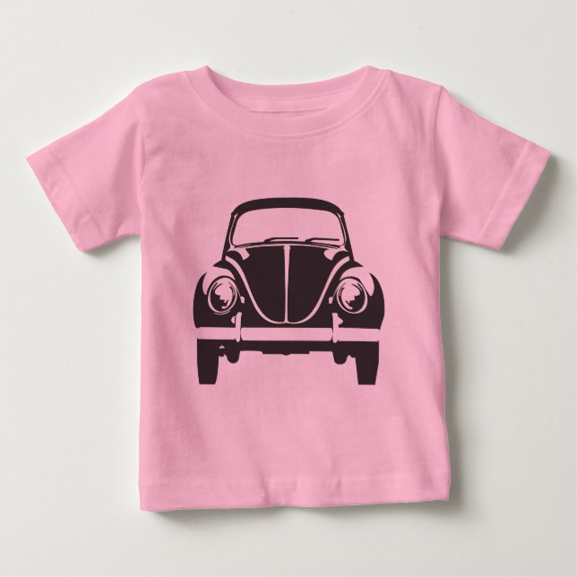 Para Bebê Camiseta Infantil Fusca Vintage (Frente)