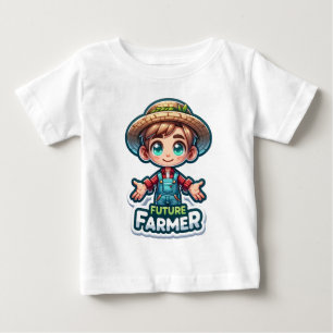 Para Bebê Camiseta Infantil Futuro Fazendeiro - Design de De
