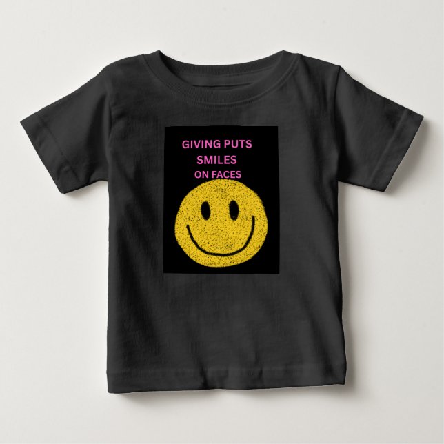 Para Bebê Camiseta Infantil Giving Puts Smiles On Faces –  (Frente)