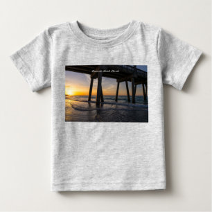 Para Bebê Camiseta Infantil Golden Sunrise Under Pensacola P