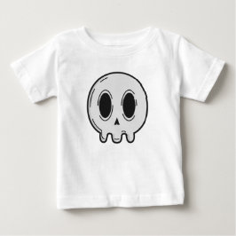Para Bebê Camiseta Infantil Gráfica de Caveira Kawaii Minima