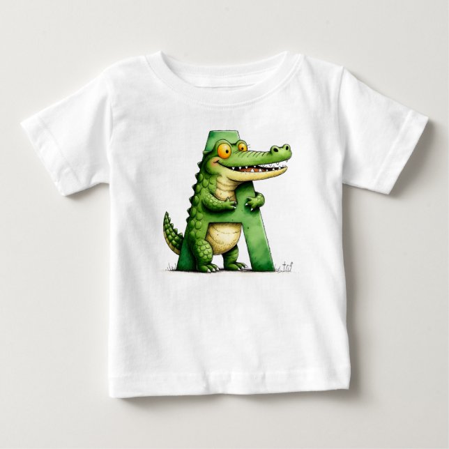 Para Bebê Camiseta Infantil Gráfica de Sinal da Moda (Frente)