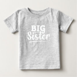 Para Bebê Camiseta Infantil Irmã Mais Velha Anúncio de Irmão