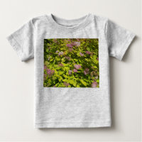 Camiseta Infantil Jardim de Flores Roxas