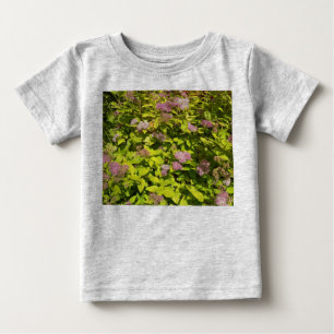 Para Bebê Camiseta Infantil Jardim de Flores Roxas