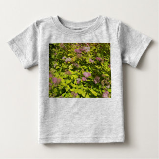 Para Bebê Camiseta Infantil Jardim de Flores Roxas
