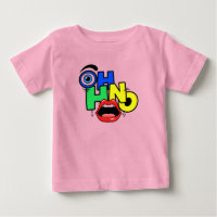 Camiseta Infantil Lábios Sassy Arte Pop Moderna