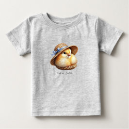 Para Bebê Camiseta Infantil Little Chick Blue Ribbon Baby