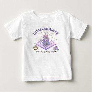 Para Bebê Camiseta Infantil Little Reader Club