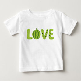 Para Bebê Camiseta Infantil LOVE de Melancia Fofa