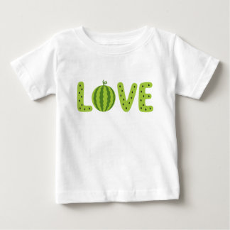 Para Bebê Camiseta Infantil LOVE de Melancia Fofa