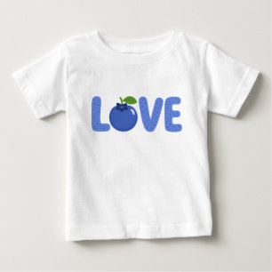 Para Bebê Camiseta Infantil LOVE de Mirtilo Fofa