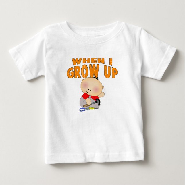 Para Bebê Camiseta Infantil Menino Carpinteiro (Frente)