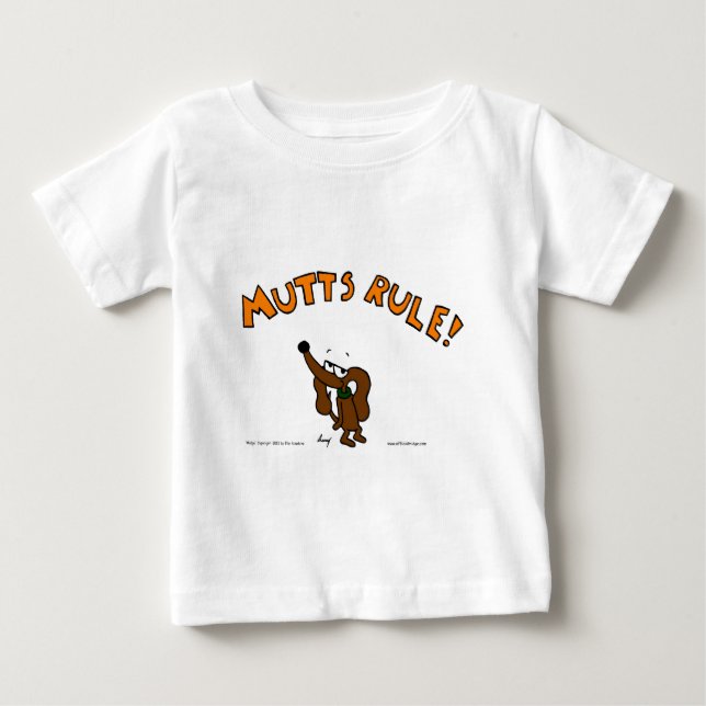 Para Bebê Camiseta infantil Midge MUTTS MANDAM (Frente)