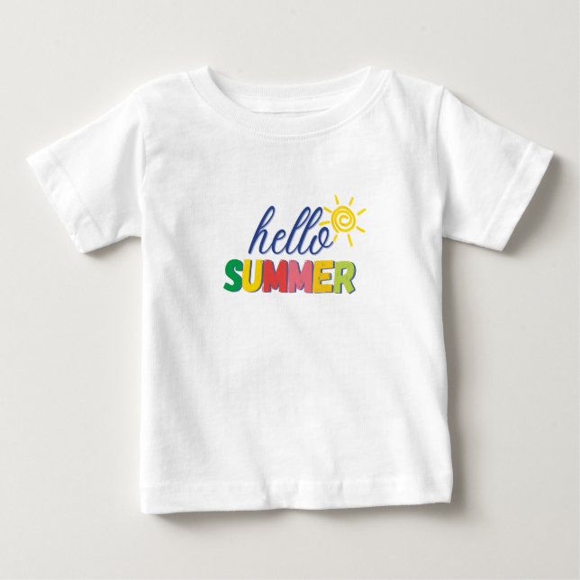 Para Bebê camiseta infantil "olá verão" (Frente)