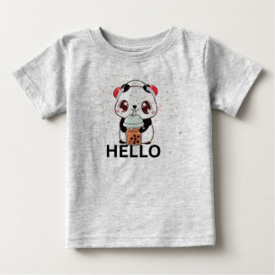 Para Bebê Camiseta infantil Panda