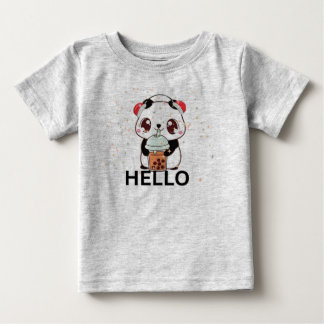 Para Bebê Camiseta infantil Panda
