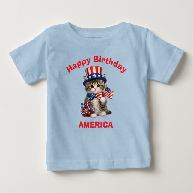 Para Bebê Camiseta Infantil Patriota (1a) (Frente)