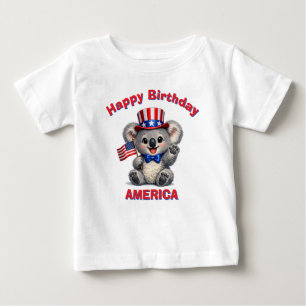 Para Bebê Camiseta Infantil Patriota do Koala (5af)
