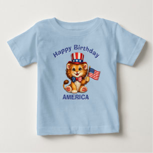Para Bebê Camiseta Infantil Patriota Leão (5o)