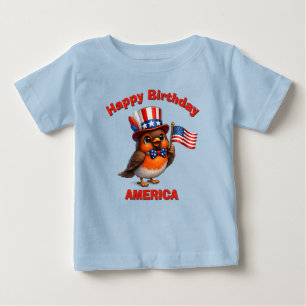 Para Bebê Camiseta Infantil Patriota Robin (4n)