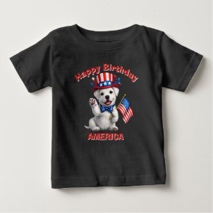 Para Bebê Camiseta Infantil Patriótica Dogo Argentino (2ai)