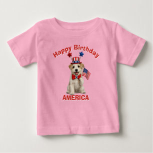 Para Bebê Camiseta Infantil Patriótica Lucas Terrier (2x)