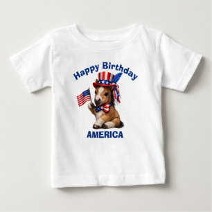 Para Bebê Camiseta Infantil Patriótica Pony (5l)