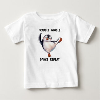 Para Bebê Camiseta Infantil Pinguim Dançante