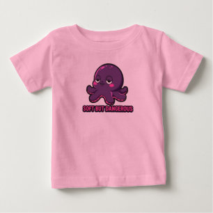 Para Bebê Camiseta Infantil Polvo Kawaii Engraçado Sonolento
