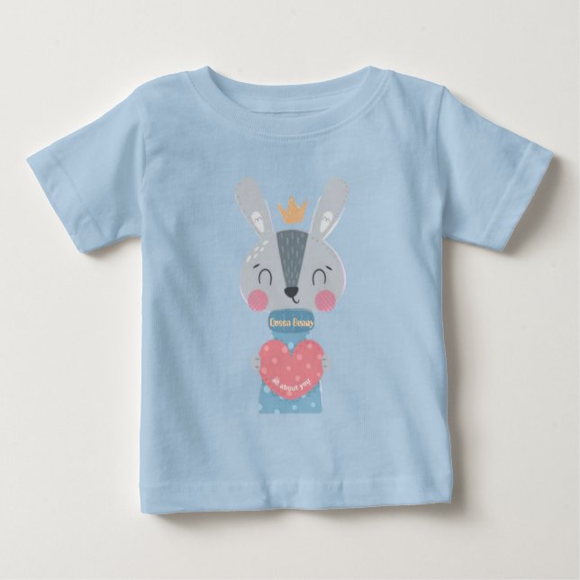 Para Bebê Camiseta Infantil Queen Bunny (Frente)