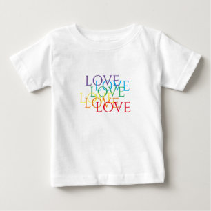 Para Bebê Camiseta Infantil RAINBOW LOVE Baby