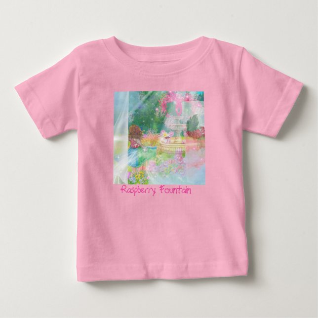 Para Bebê Camiseta infantil Raspberry Fountain (Frente)