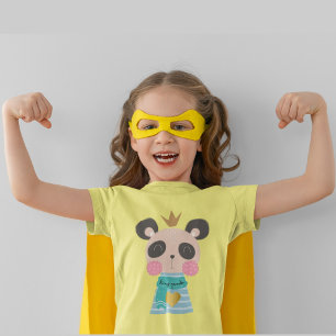 Para Bebê Camiseta Infantil Rei Panda