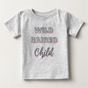Para Bebê Camiseta Infantil Retrô de Cabelo Selvagem
