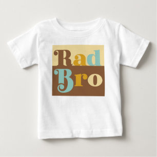 Para Bebê Camiseta Infantil Retro Rad Bro Big Brother