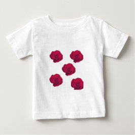 Para Bebê camiseta infantil rosres