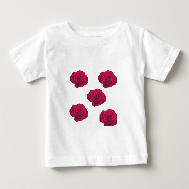 Para Bebê camiseta infantil rosres (Frente)