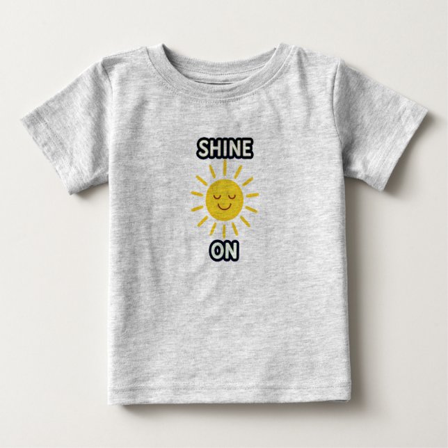Para Bebê Camiseta Infantil Sol Radiante (Frente)