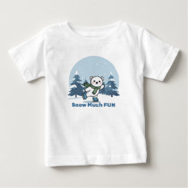 Para Bebê Camiseta infantil Urso Polar de Patinação no Gelo