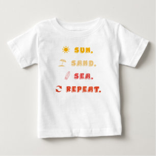 Para Bebê Camiseta Infantil Vibrações de Verão - Diversão no
