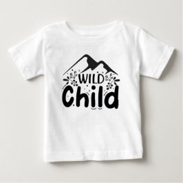Para Bebê Camiseta Infantil Wild Child Baby - Minimalist Mou