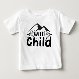 Para Bebê Camiseta Infantil Wild Child Baby - Minimalist Mou