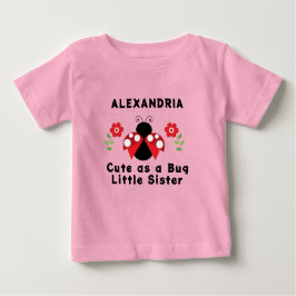 Para Bebê Camiseta Irmãzinha Fofa como uma Joaninha