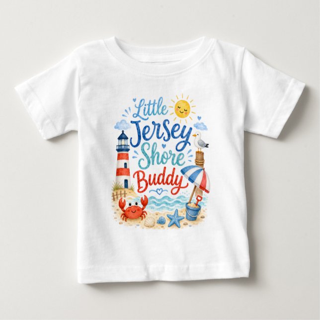 Para Bebê Camiseta Jersey Shore Boys (Frente)
