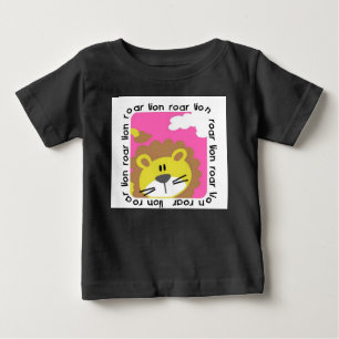 Para Bebê Camiseta Lion Roar Baby Raglan