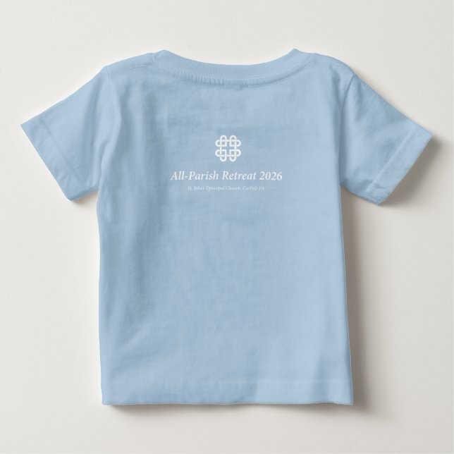 Para Bebê Camiseta Little Retreat (Verso)