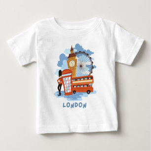 Para Bebê Camiseta Londres